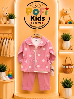 Pofi Kids Kız Bebek Ceketli Takım (6-24 Ay)