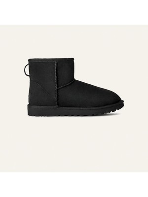 UGG Kadın Düz Taban Logo Baskılı Rahat Spor Stil Siyah Bot & Bootie 1016222-BLACK
