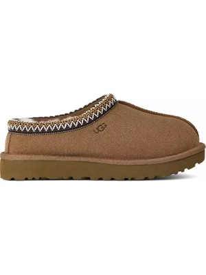 UGG Kadın Işleme Bilek Detaylı Içi Kürklü Süet Taba Terlik 1174470-CHESTNUT