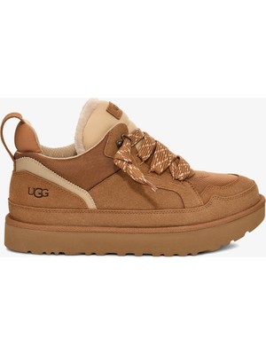 UGG Erkek Süet Detaylı Rahat Eva Tabanlı Deri Taba Sneaker 1170750-CHESTNUT