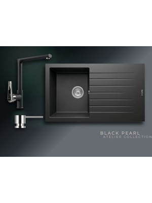 Real Stone Black Pearl Collection Troya 86 P004 & Vesta Premium Mutfak Koleksiyonu