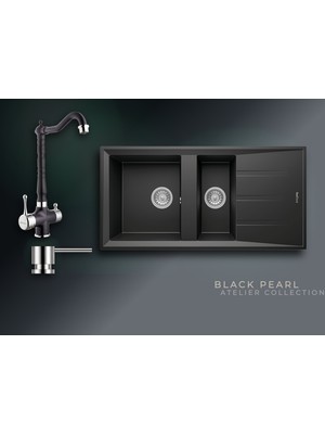 Real Stone Black Pearl Collection Salda 100 P013 & Ares Premium Mutfak Koleksiyonu