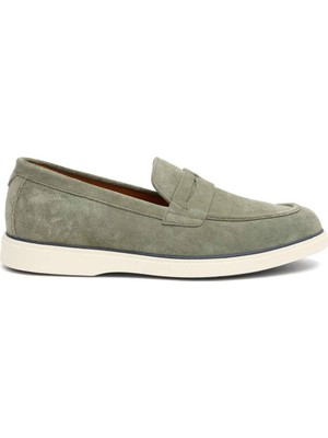 Hemington Süet Deri Açık Yeşil Loafer