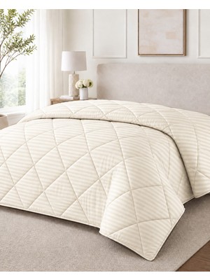 Bella Home Çift Kişilik 195X215 cm Silindir Mikro Jakarlı Silikon Yorgan – Nefes Alan, Yumuşak ve Konforlu Dolgu
