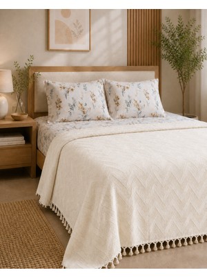 Bella Home Çift Kişilik Elit Jakarlı Pike Takımı | Yumuşak Dokulu | Şık ve Modern Tasarım | Günlük & Çeyizlik