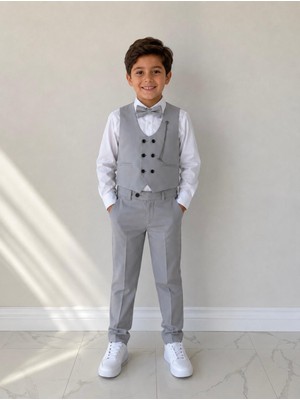 Zelhan Junior Erkek Çocuk Yelekli Smokin Takım