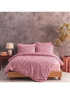 Tabu Home Çift Kişilik Nevresim Takımı Pembe Leopar