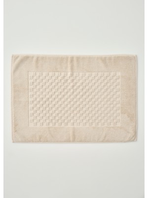 Bella Maison Lumi Jakarlı Ayak Havlusu Ekru (50X70 Cm)