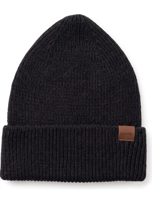 Gowith Unisex Alpaka Yünlü Katlamalı Düz Bere