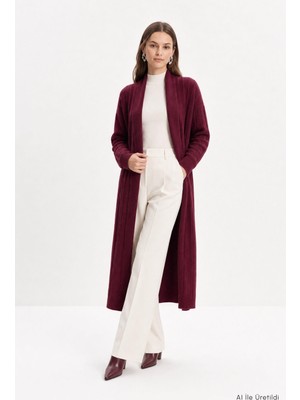 Rays Şal Yaka Uzun Hırka 1515 Bordo