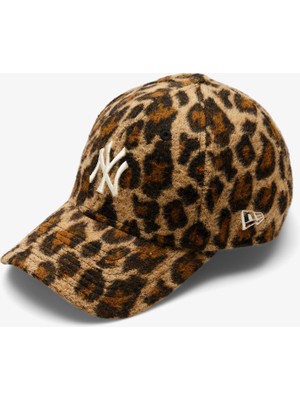 New Era New York Yankees Tüylü Leopar Unisex Kahverengi Şapka.-