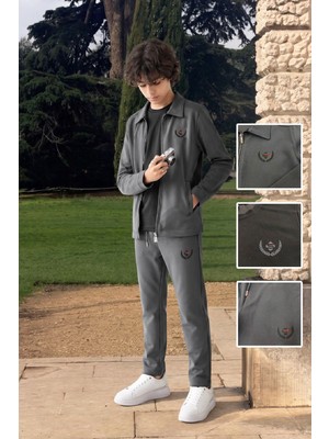 Modanino Erkek Çocuk 3'lü Takım (Ceket+T-Shirt+Alt) 6-16 Yaş 12770SMP