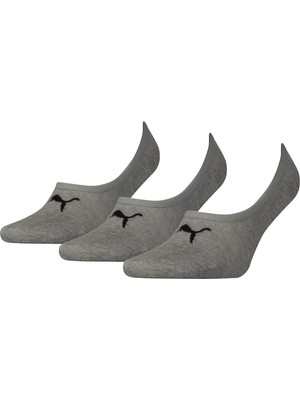 Puma Erkek Gri Puma Puma Unısex Footıe 3p Gri Erkek 3'lü Çorap