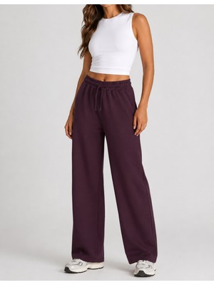 Organickid Dusty Rose Kadın Bordo Culotte Kesim Pantolon