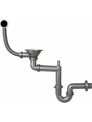 Teka Franke S-701-KYG Büyük Kafa Yuvarlak Taşmalı Uzun Vidalı Evye Sifon Takımı