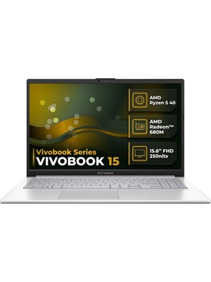 Asus Vivobook 15 Amd Ryzen 5 40 8gb 1tb SSD 15.6" Fhd Windows 11 Pro Laptop, Notebook E1504FA-BQ4891 003
