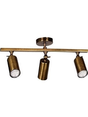 Vintage Eskitme LED Üçlü Aplik Spot Avize Gün Işığı LED Ampul Dahilidir MYL002645