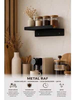 Yiğit Metal Metal Duvara Monte Raf – Modern ve Dayanıklı Banyo ve Mutfak Düzenleyici Raf