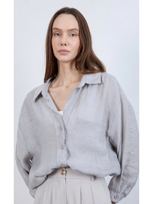 Modabella Kadın Düşük Omuz Oversize Gömlek