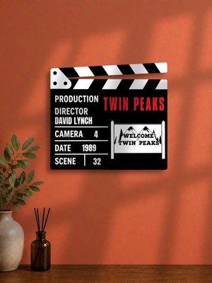 Gişe Arts Duvar Dekoru / Klaket Tablo (Siyah) - Twin Peaks (Ikiz Tepeler)