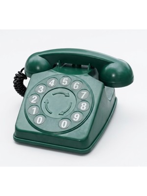 Vintage Home Retro Çevirmeli Klasik Antika Görünümlü Numaratik Telefon Dekor Yeşil