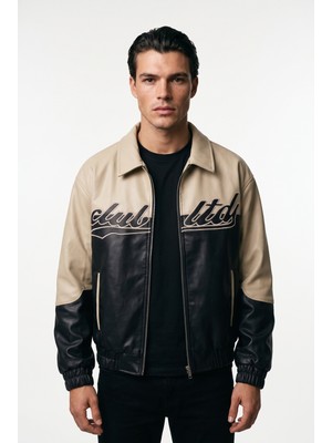 Mach Erkek Oversize Bomber Içi Kürklü Deri Ceket