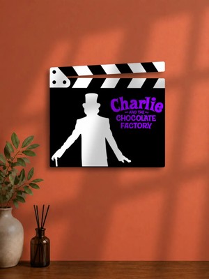 Gişe Arts Duvar Dekoru / Klaket Tablo (Siyah) - Charlie'nin Çikolata Fabrikası (Charlie And The Chocolate Factory) Versiyon 2