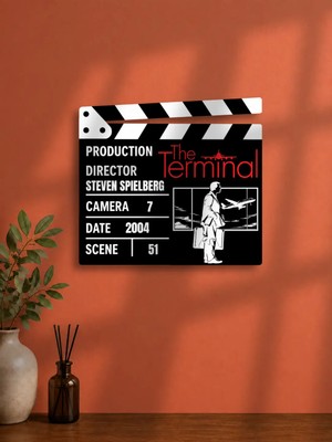 Gişe Arts Duvar Dekoru / Klaket Tablo (Siyah) - Terminal (The Terminal)
