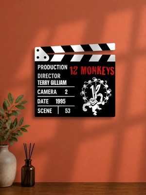 Gişe Arts Duvar Dekoru / Klaket Tablo (Siyah) - Twelve Monkeys (12 Maymun)