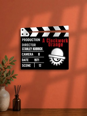 Gişe Arts Duvar Dekoru / Klaket Tablo (Siyah) - A Clockwork Orange (Otomatik Portakal)