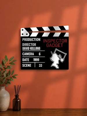 Gişe Arts Duvar Dekoru / Klaket Tablo (Siyah) - Inspector Gadget (Müfettiş Gadget)