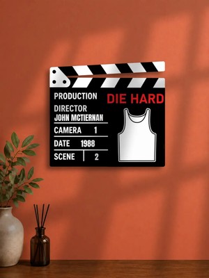 Gişe Arts Duvar Dekoru / Klaket Tablo (Siyah) - Die Hard (Zor Ölüm)