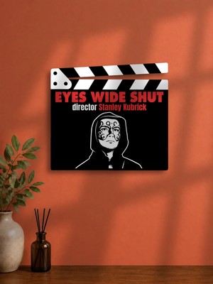Gişe Arts Duvar Dekoru / Klaket Tablo (Siyah) - Eyes Wide Shut (Gözü Tamamen Kapalı) V2