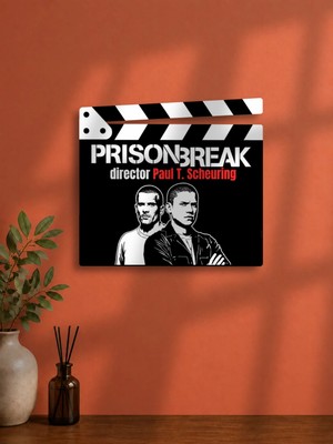 Gişe Arts Duvar Dekoru / Klaket Tablo (Siyah) - Prison Break (Büyük Kaçış) V2