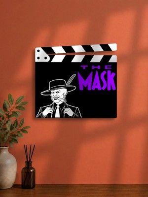 Gişe Arts Duvar Dekoru / Klaket Tablo (Siyah) - The Mask (Maske) Versiyon 2