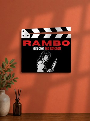 Gişe Arts Duvar Dekoru / Klaket Tablo (Siyah) - Rambo V2