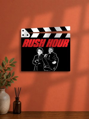 Gişe Arts Duvar Dekoru / Klaket Tablo (Siyah) - Rush Hour (Bitirim Ikili) Versiyon 2