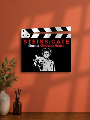 Gişe Arts Duvar Dekoru / Klaket Tablo (Siyah) - Steins;gate V2