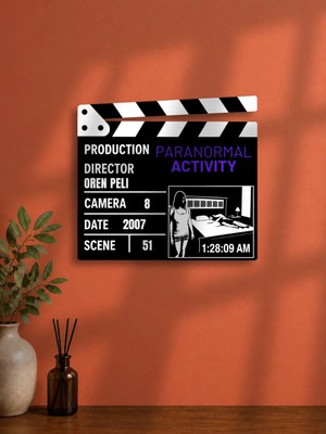 Gişe Arts Duvar Dekoru / Klaket Tablo (Siyah) - Paranormal Activity (Paranormal Aktivite) 2