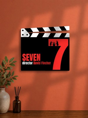 Gişe Arts Duvar Dekoru / Klaket Tablo (Siyah) - SE7EN (Seven 7 ) V2