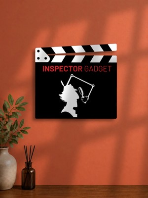 Gişe Arts Duvar Dekoru / Klaket Tablo (Siyah) - Inspector Gadget (Müfettiş Gadget) Versiyon 2