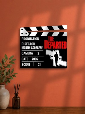 Gişe Arts Duvar Dekoru / Klaket Tablo (Siyah) - The Departed (Köstebek )