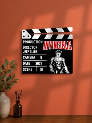 Gişe Arts Duvar Dekoru / Klaket Tablo (Siyah) - Invincible V5