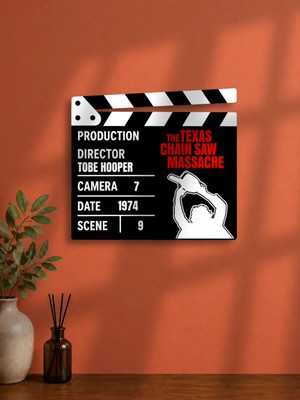 Gişe Arts Duvar Dekoru / Klaket Tablo (Siyah) - The Texas Chain Saw Massacre (Teksas Katliamı)