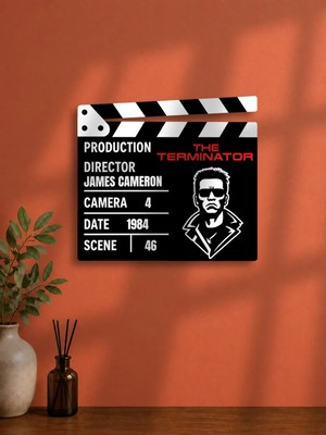 Gişe Arts Duvar Dekoru / Klaket Tablo (Siyah) - The Terminator (Terminatör: Yok Edici)