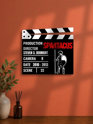 Gişe Arts Duvar Dekoru / Klaket Tablo (Siyah) - Spartacus (Spartaküs)
