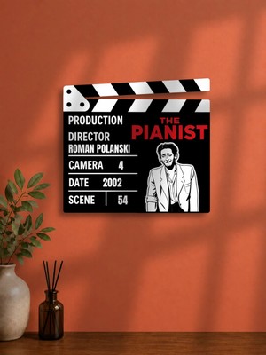 Gişe Arts Duvar Dekoru / Klaket Tablo (Siyah) - The Pianist (Piyanist)