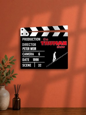 Gişe Arts Duvar Dekoru / Klaket Tablo (Siyah) - The Truman Show