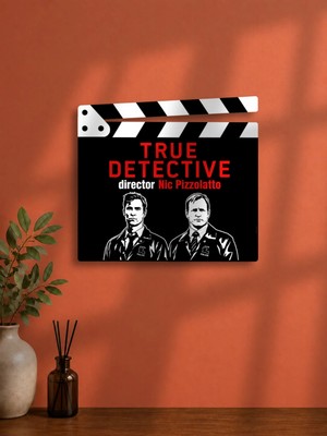 Gişe Arts Duvar Dekoru / Klaket Tablo (Siyah) - True Detective V2