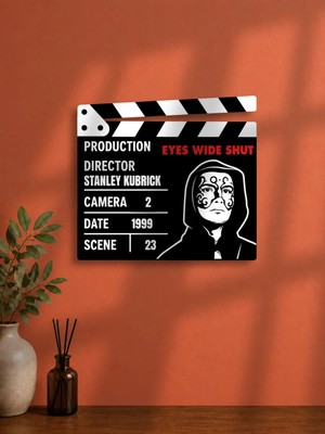 Gişe Arts Duvar Dekoru / Klaket Tablo (Siyah) - Eyes Wide Shut (Gözü Tamamen Kapalı)